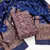 Navy-blue woven silk blend unstitched churidar dress-materials