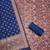 Navy-blue woven silk blend unstitched churidar dress-materials