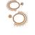 Jewelz handmade white & gold beaded hoop earrings