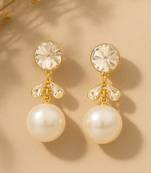 Jewelz crystal and pearl drop earrings