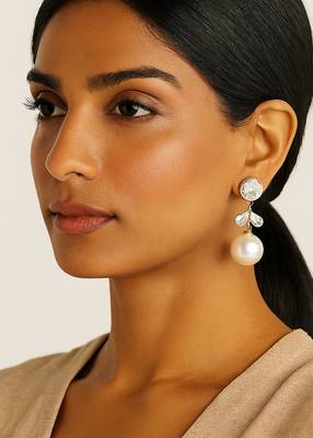 Jewelz crystal and pearl drop earrings 2