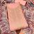 Peach woven jacquard semi stitched churidar dress-materials