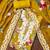 Mustard embroidered organza semi stitched churidar dress-materials