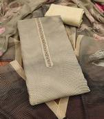 Peach printed organza semi stitched churidar dress-materials