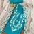 Teal sequins silk blend semi stitched churidar dress-materials