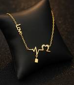 Jewelz heartbeat & love pendant necklace