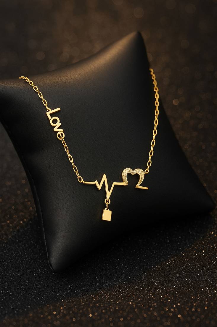 Jewelz heartbeat & love pendant necklace