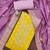 Yellow woven shimmer semi stitched churidar dress-materials