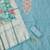 Blue woven cotton semi stitched churidar dress-materials