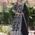 Black jacquard sequins embroidered work viscose stitched kurta & dupatta