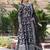 Black jacquard sequins embroidered work viscose stitched kurta & dupatta