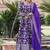 Purple jacquard sequins embroidered work viscose stitched kurta & dupatta