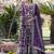 Wine jacquard sequins embroidered work viscose stitched kurta & dupatta