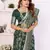 green color zari weaving georgette silk blend saree