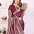 Maroon Color Zari Weaving Georgette Silk Saree