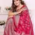 Rani Pink Color Zari Weaving Georgette Silk Saree
