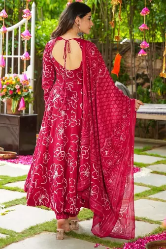 Pink Embroidered Cotton Suit Set