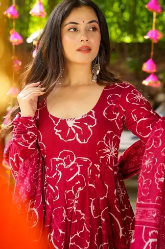 Pink Embroidered Cotton Suit Set