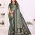 Green Color Zari Weaving Silk Saree
