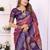 Lavender Color Zari Weaving Silk Saree