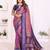 Lavender Color Zari Weaving Silk Saree
