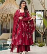 Maho chic cotton Printed suit set