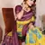 Yellow Color Ikat Weaving Silk Saree