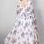 White floral print poly georgette kurta set for women
