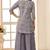 Grey geometric print cotton blend co-ord set for women