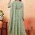 Pista green ethnic print georgette kurta set for women