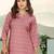 Pink ethnic print cotton blend co-ord set for women