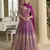 women s embroidered georgette anarkali with dupatta