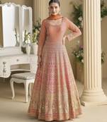 Georgette Anarkali Kurti with Heavy Embroidery & Dupatta – Festive Collection