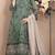 Green embroidered cotton semi-stitched pakistani salwar suit