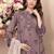Mauve embroidered cotton semi-stitched pakistani salwar suit