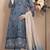 Blue embroidered cotton semi-stitched pakistani salwar suit