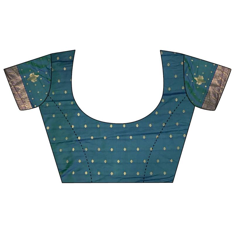 light green soft silk blend woven dual zari work banarasi saree