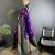 purple soft silk blend woven dual zari work banarasi saree