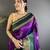 purple soft silk blend woven dual zari work banarasi saree