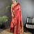 salmon pink soft silk blend woven dual zari work banarasi saree