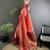 salmon pink soft silk blend woven dual zari work banarasi saree