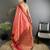 salmon pink soft silk blend woven dual zari work banarasi saree