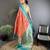 peach soft silk blend woven dual zari work banarasi saree