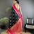black soft silk blend woven dual zari work banarasi saree