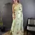 light green organza silk blend handloom banarasi saree with heavy khatali butta work