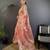 baby pink organza silk blend handloom banarasi saree with heavy khatali butta work