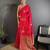red lichi silk blend golen zari meena weaving banarasi saree