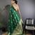 dark green lichi silk blend golen zari meena weaving banarasi saree