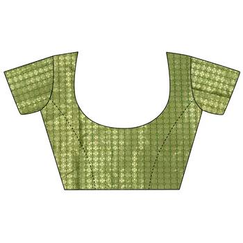 dark green lichi silk blend golen zari meena weaving banarasi saree 5
