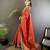 red soft silk blend zari weaving patola saree